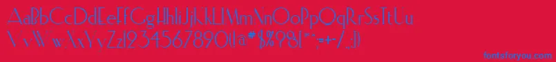 ElisiaRegular Font – Blue Fonts on Red Background