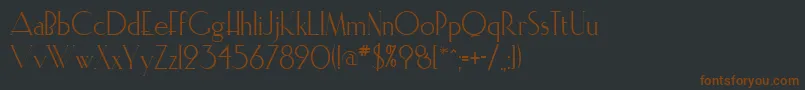ElisiaRegular Font – Brown Fonts on Black Background