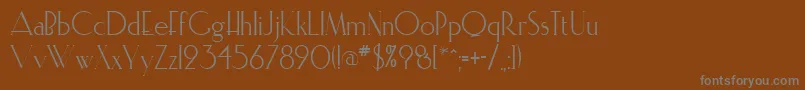 ElisiaRegular Font – Gray Fonts on Brown Background