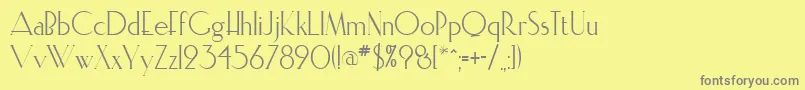 ElisiaRegular Font – Gray Fonts on Yellow Background