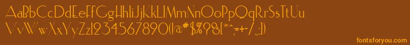 ElisiaRegular Font – Orange Fonts on Brown Background