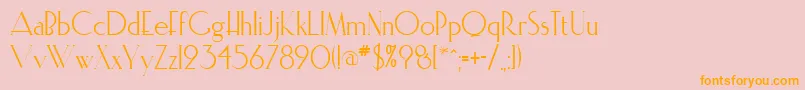 ElisiaRegular Font – Orange Fonts on Pink Background