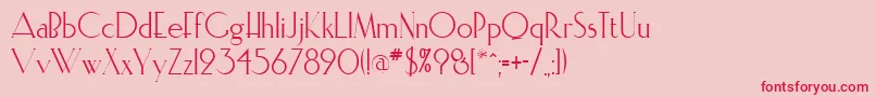 ElisiaRegular Font – Red Fonts on Pink Background