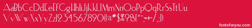 ElisiaRegular Font – White Fonts on Red Background