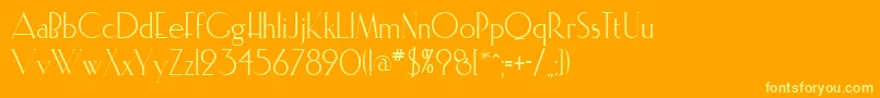 ElisiaRegular Font – Yellow Fonts on Orange Background