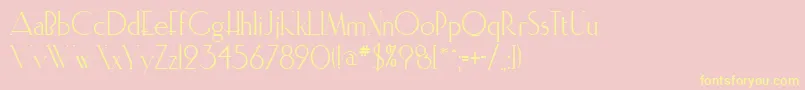 ElisiaRegular Font – Yellow Fonts on Pink Background