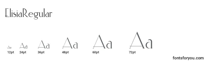 ElisiaRegular Font Sizes