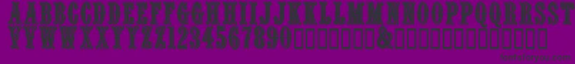 Quentincaps Font – Black Fonts on Purple Background