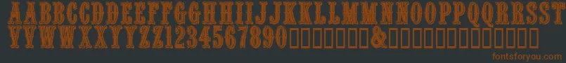 Quentincaps Font – Brown Fonts on Black Background