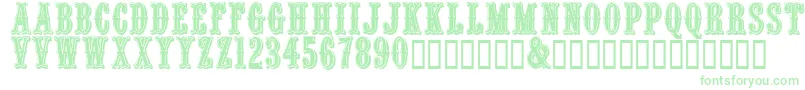 Quentincaps Font – Green Fonts on White Background