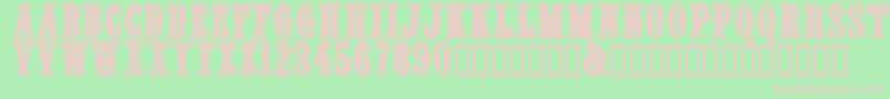 Quentincaps Font – Pink Fonts on Green Background