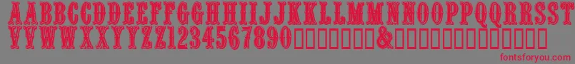 Quentincaps Font – Red Fonts on Gray Background
