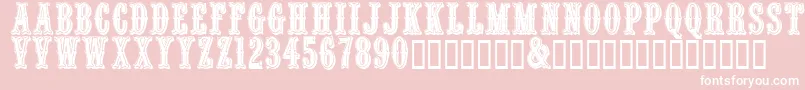 Quentincaps Font – White Fonts on Pink Background