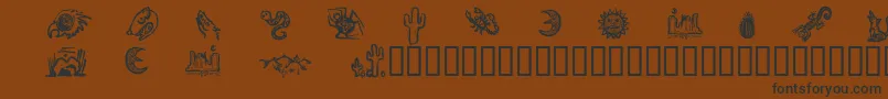 Deatvd Font – Black Fonts on Brown Background