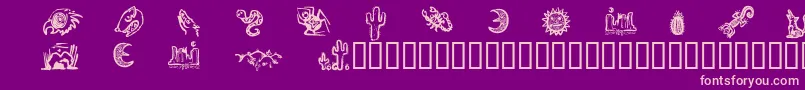 Weitere Informationen zur Deatvd-Schriftart Deatvd-Schriftart – Rosa Schriften auf violettem Hintergrund