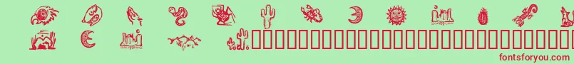 Deatvd Font – Red Fonts on Green Background