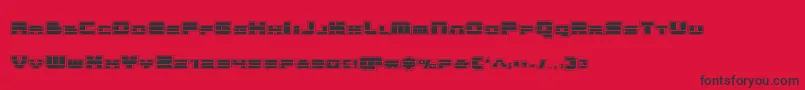 Quickenacad Font – Black Fonts on Red Background