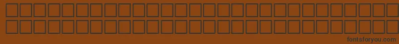 フォントTechsymbolsRegular – 黒い文字が茶色の背景にあります