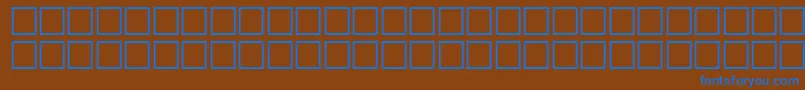 Czcionka TechsymbolsRegular – niebieskie czcionki na brązowym tle