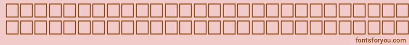TechsymbolsRegular-Schriftart – Braune Schriften auf rosa Hintergrund