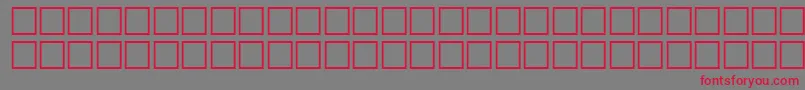 フォントTechsymbolsRegular – 赤い文字の灰色の背景