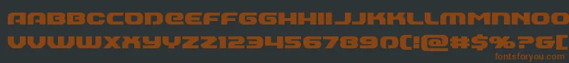 Annapolis-fontti – ruskeat fontit mustalla taustalla