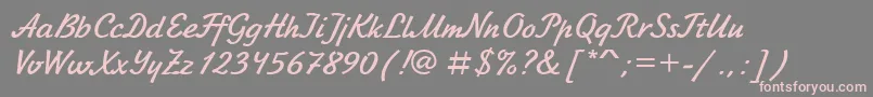Jikharev0 Font – Pink Fonts on Gray Background