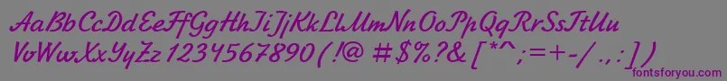 Jikharev0 Font – Purple Fonts on Gray Background