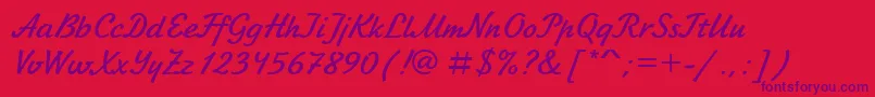 Jikharev0 Font – Purple Fonts on Red Background