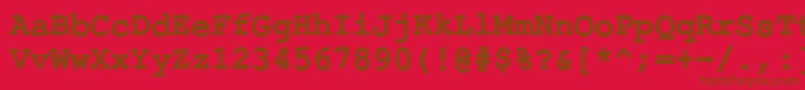 フォントErKurierKoi8RBold – 赤い背景に茶色の文字