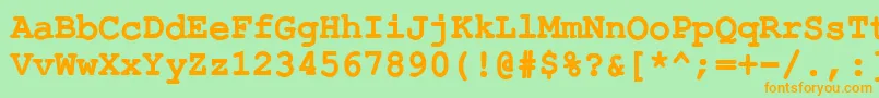 ErKurierKoi8RBold Font – Orange Fonts on Green Background