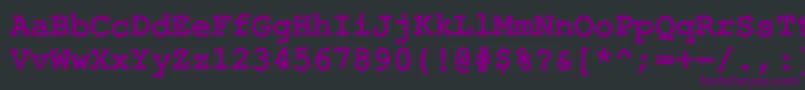 Шрифт ErKurierKoi8RBold – фиолетовые шрифты на чёрном фоне