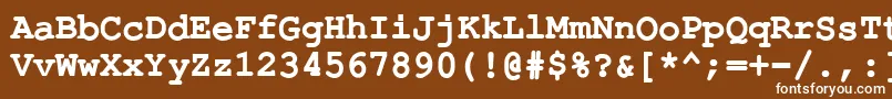 フォントErKurierKoi8RBold – 茶色の背景に白い文字