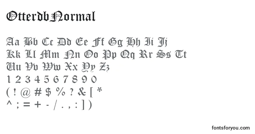 A fonte OtterdbNormal – alfabeto, números, caracteres especiais
