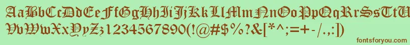 Шрифт OtterdbNormal – коричневые шрифты на зелёном фоне