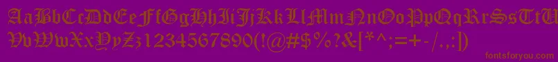OtterdbNormal-fontti – ruskeat fontit violetilla taustalla