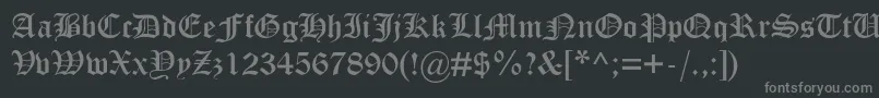 OtterdbNormal-fontti – harmaat kirjasimet mustalla taustalla