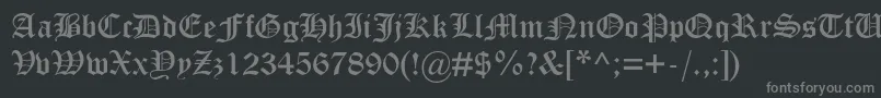 フォントOtterdbNormal – 黒い背景に灰色の文字