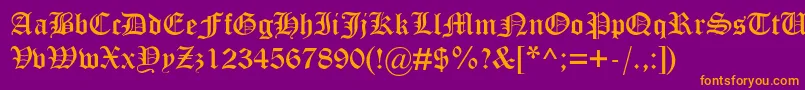 OtterdbNormal Font – Orange Fonts on Purple Background