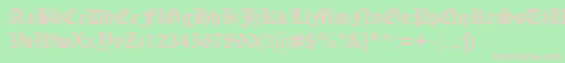 OtterdbNormal Font – Pink Fonts on Green Background