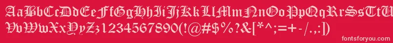 OtterdbNormal Font – Pink Fonts on Red Background