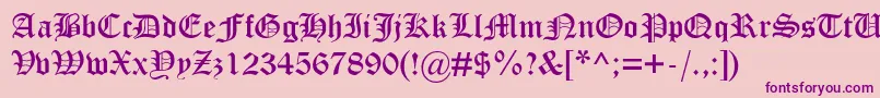 OtterdbNormal Font – Purple Fonts on Pink Background