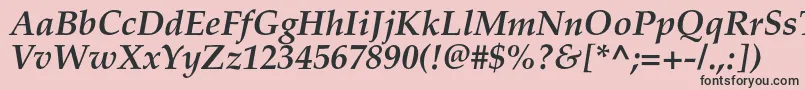 PalladiumcBolditalic Font – Black Fonts on Pink Background