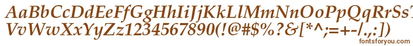 PalladiumcBolditalic Font – Brown Fonts on White Background