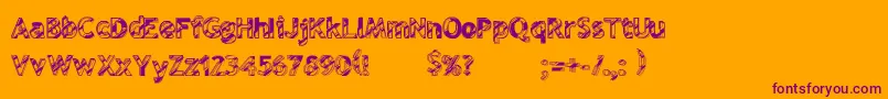 RefletГ‰lectrik Font – Purple Fonts on Orange Background