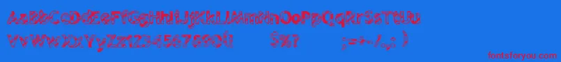 RefletГ‰lectrik Font – Red Fonts on Blue Background