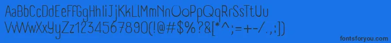 PanforteLight Font – Black Fonts on Blue Background
