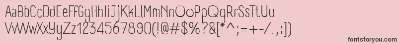 PanforteLight Font – Black Fonts on Pink Background