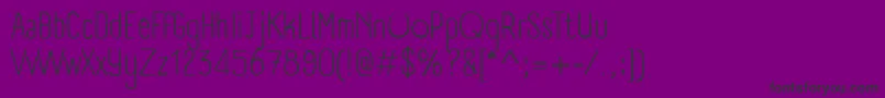 PanforteLight-fontti – mustat fontit violetilla taustalla