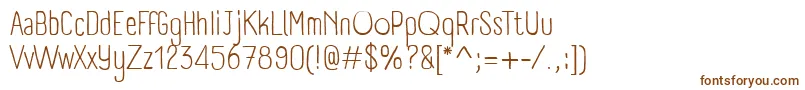 Шрифт PanforteLight – коричневые шрифты на белом фоне